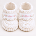 Crochet Baby Booties Picot Trim Strap